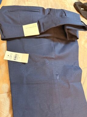 Loft Navy Riviera Slim Pant